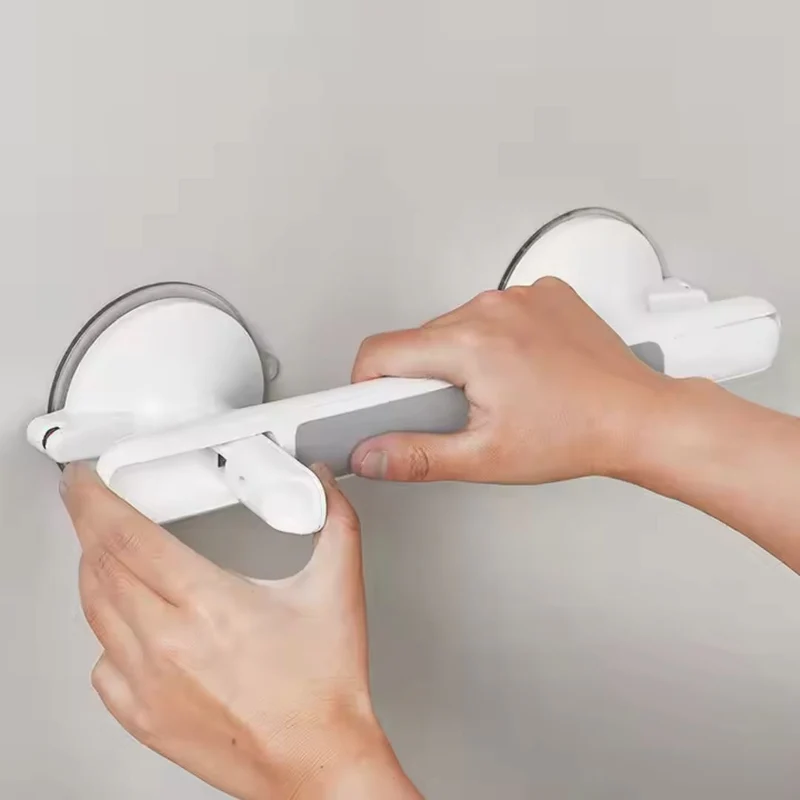 Shower handle safety grab bar for bathroom
