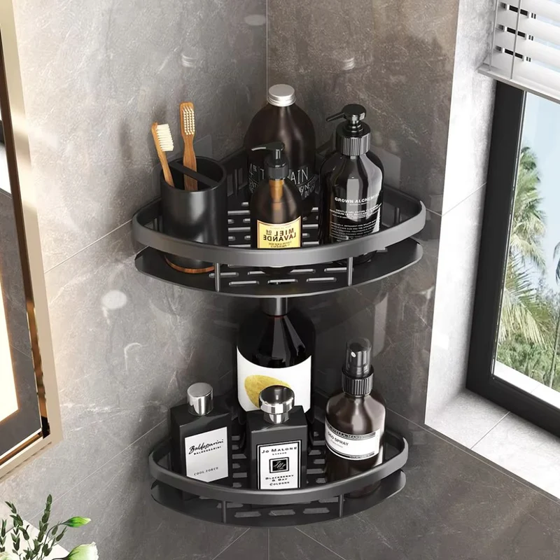 Corner Curved Shower Shelf Bathroom Organizer