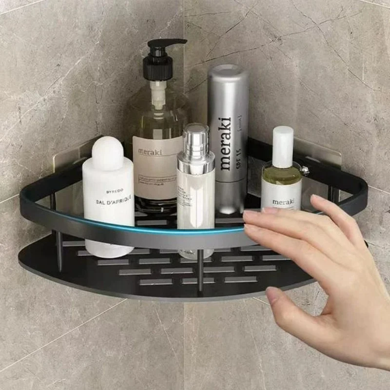 Corner Curved Shower Shelf Bathroom Organizer