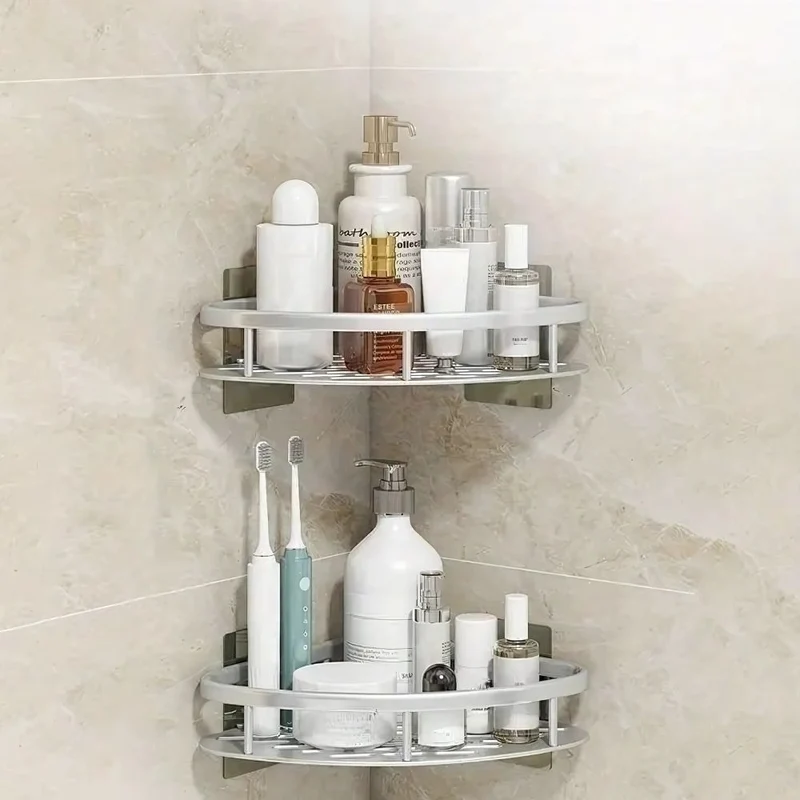 Corner Curved Shower Shelf Bathroom Organizer