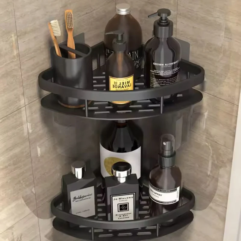 Corner Curved Shower Shelf Bathroom Organizer