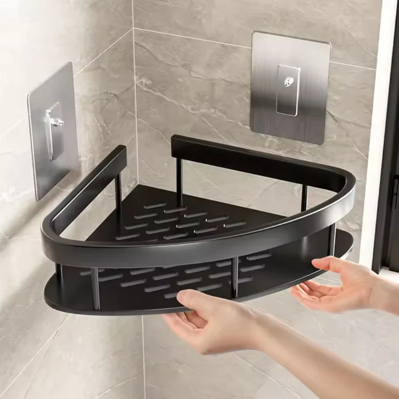 Corner Curved Shower Shelf Bathroom Organizer