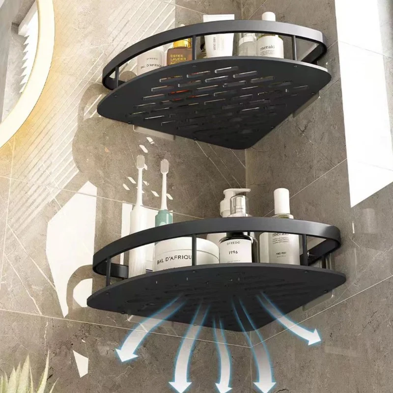 Corner Curved Shower Shelf Bathroom Organizer