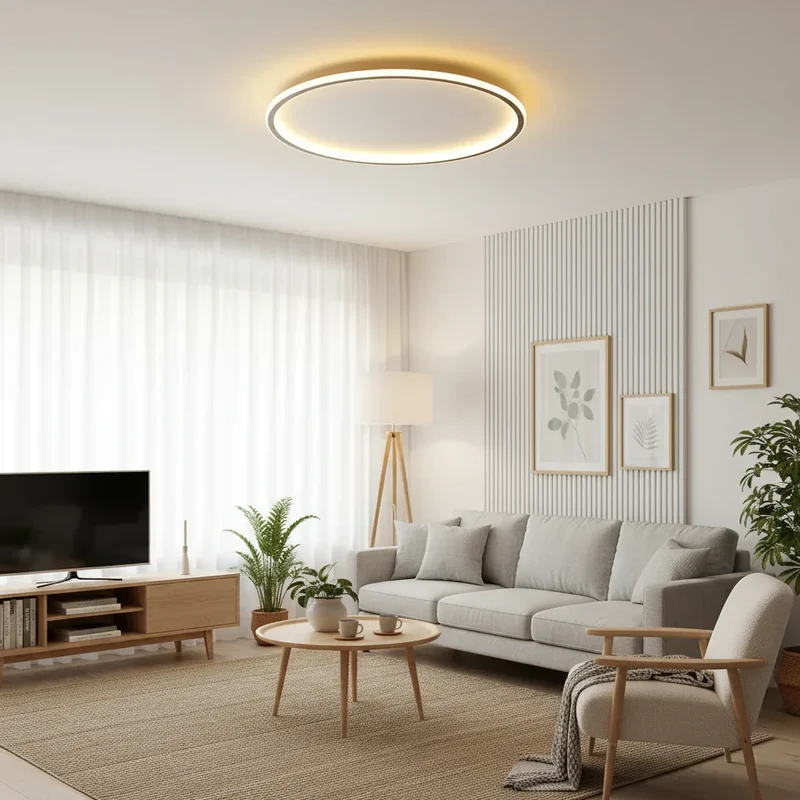 Round Scandinavian minimalist modern ceiling lamp