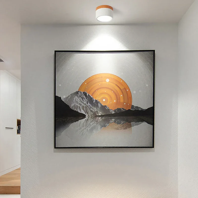 Slim compact Scandinavian surface-mounted ceiling lamp