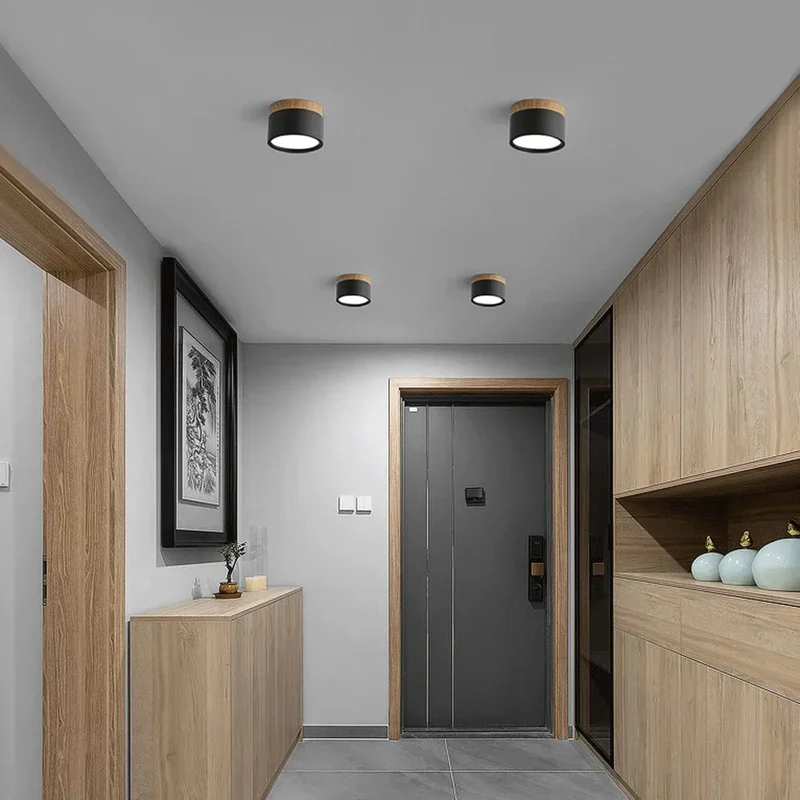 Slim compact Scandinavian surface-mounted ceiling lamp