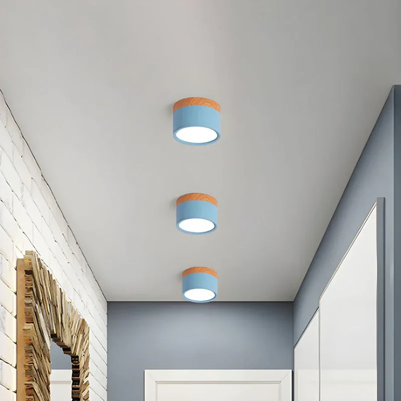 Slim compact Scandinavian surface-mounted ceiling lamp