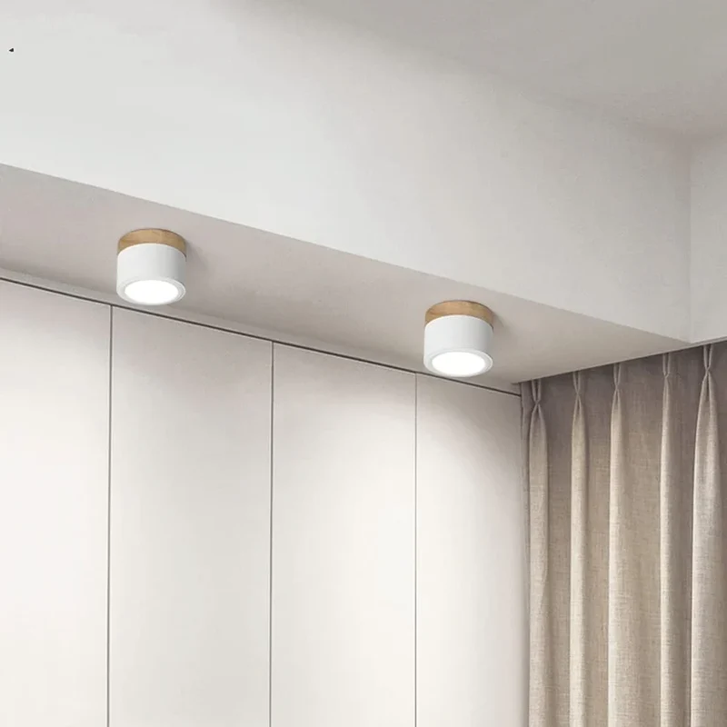 Slim compact Scandinavian surface-mounted ceiling lamp