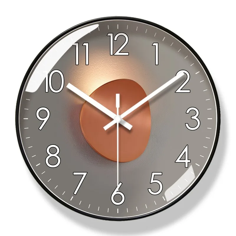 Round Wall Clock Minimalist Silent Time Display