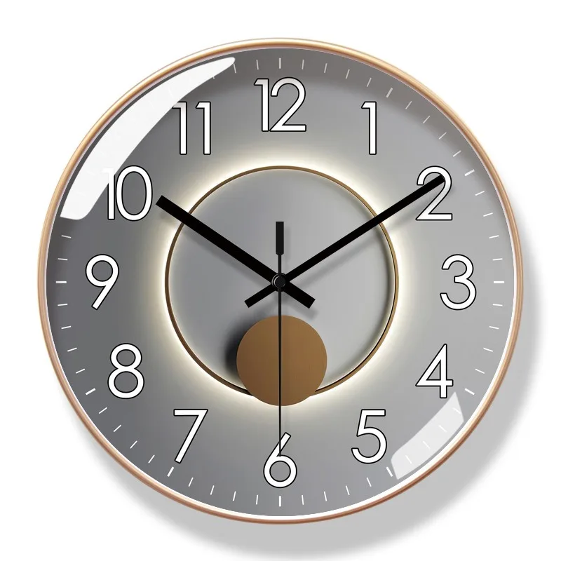 Round Wall Clock Minimalist Silent Time Display