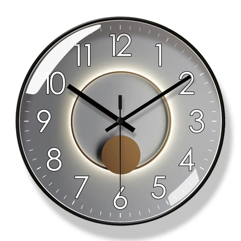 Round Wall Clock Minimalist Silent Time Display