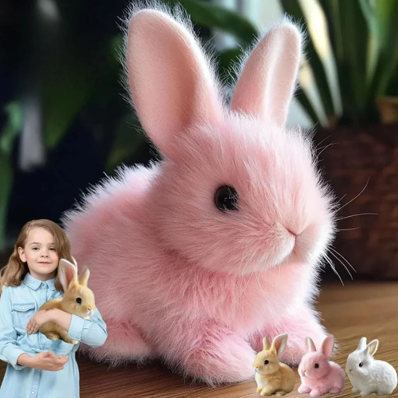 Interactive plush rabbit toy for children Movable rabbit