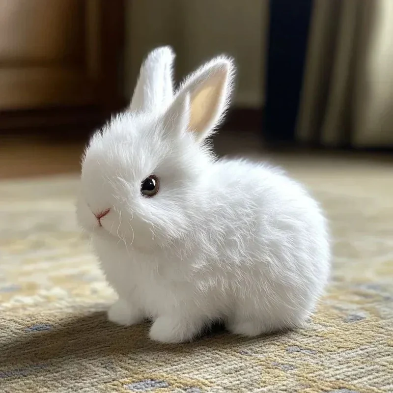 Interactive plush rabbit toy for children Movable rabbit