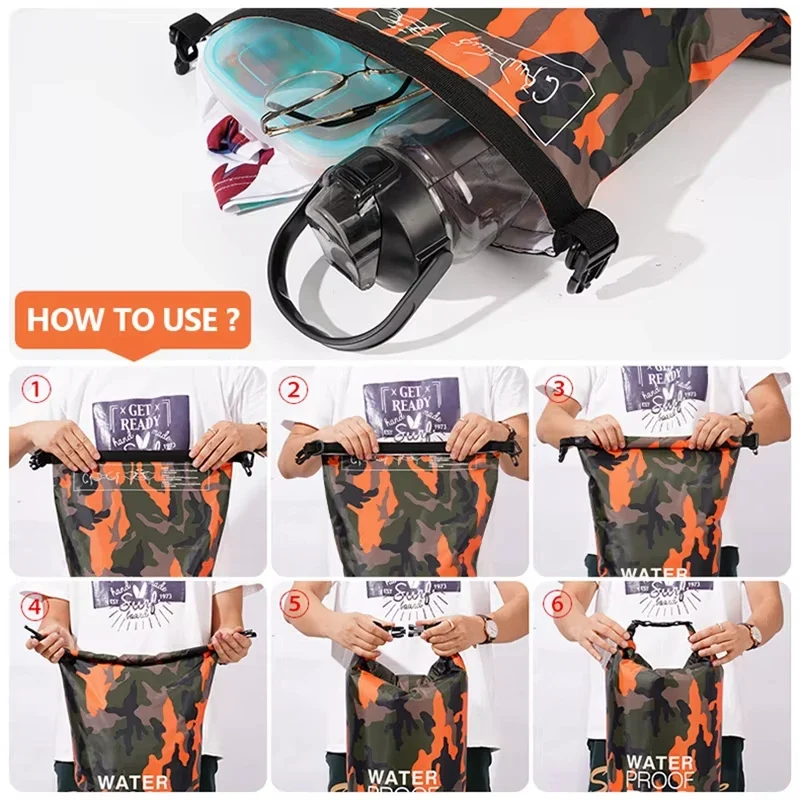 Waterdichte Dry Bag Rugzak – PVC Materiaal & Verstelbare Schouderriem