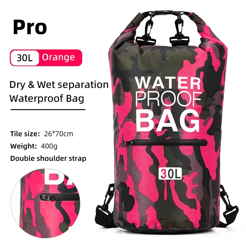 Waterdichte Dry Bag Rugzak – PVC Materiaal & Verstelbare Schouderriem