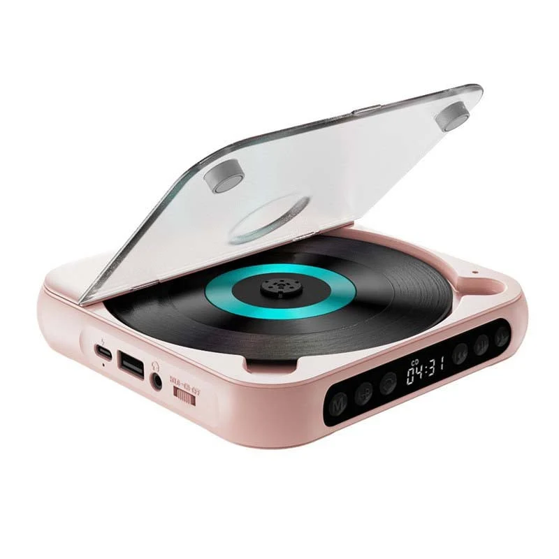 Draagbare CD Speler – Bluetooth 5.3, Oplaadbare Batterij & Compact Design