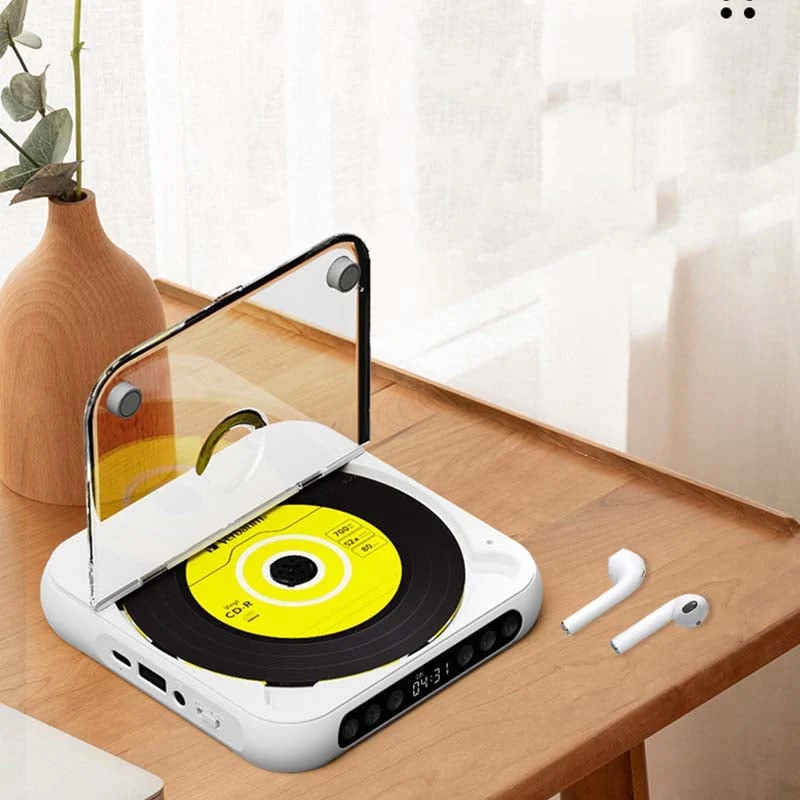 Draagbare CD Speler – Bluetooth 5.3, Oplaadbare Batterij & Compact Design
