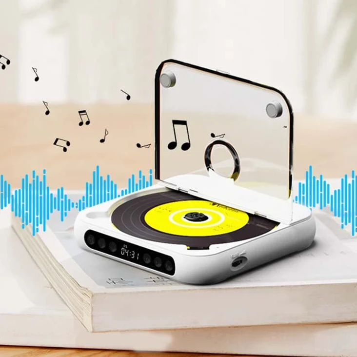 Draagbare CD Speler – Bluetooth 5.3, Oplaadbare Batterij & Compact Design
