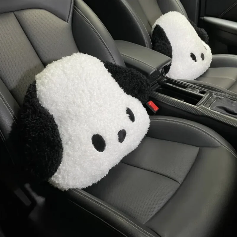 Pluche Auto Hoofdsteun of Rugkussen – Zacht Hondendesign