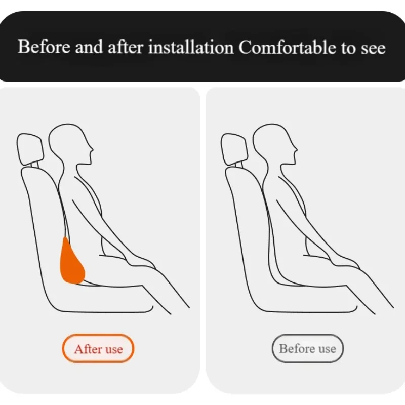 Autostoelkussen met Lendensteun – Traagschuim, Antislip & Comfort voor Lange Ritten