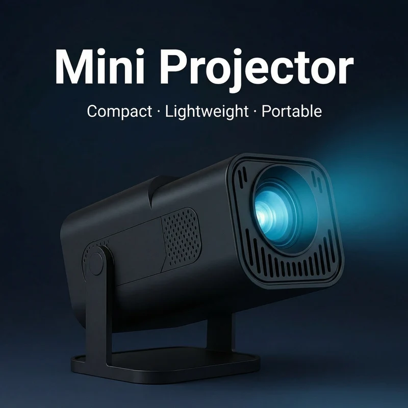 Mini Beamer – Draadloos Schermspiegelen, 1080p Ondersteuning & Ingebouwde Speaker