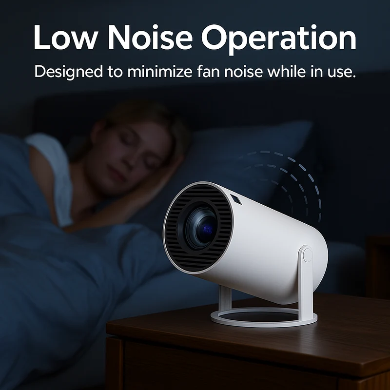 Mini Beamer – Draadloos Schermspiegelen, 1080p Ondersteuning & Ingebouwde Speaker