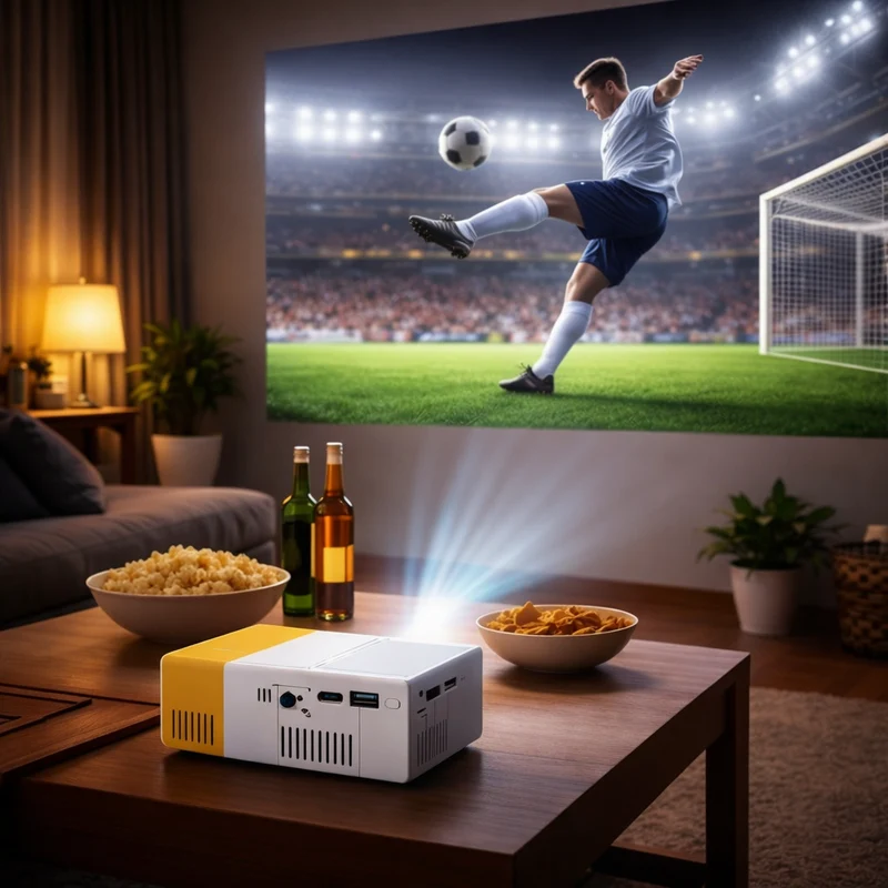 Mini Beamer – Compact Design, HD-weergave & HDMI/USB Aansluiting voor Thuis