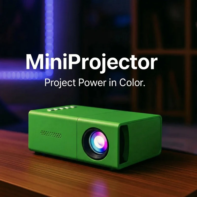 Mini Beamer – Compact Design, HD-weergave & HDMI/USB Aansluiting voor Thuis