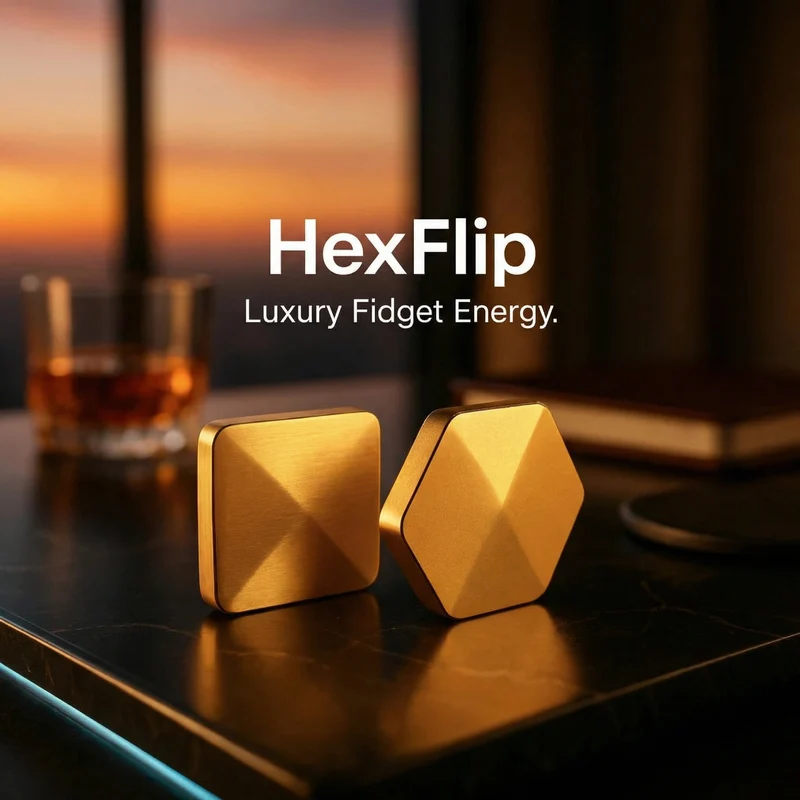 Fidget Flip Speelstuk – Verzwaard Metaal, Soepele Rotatie & Compact Formaat