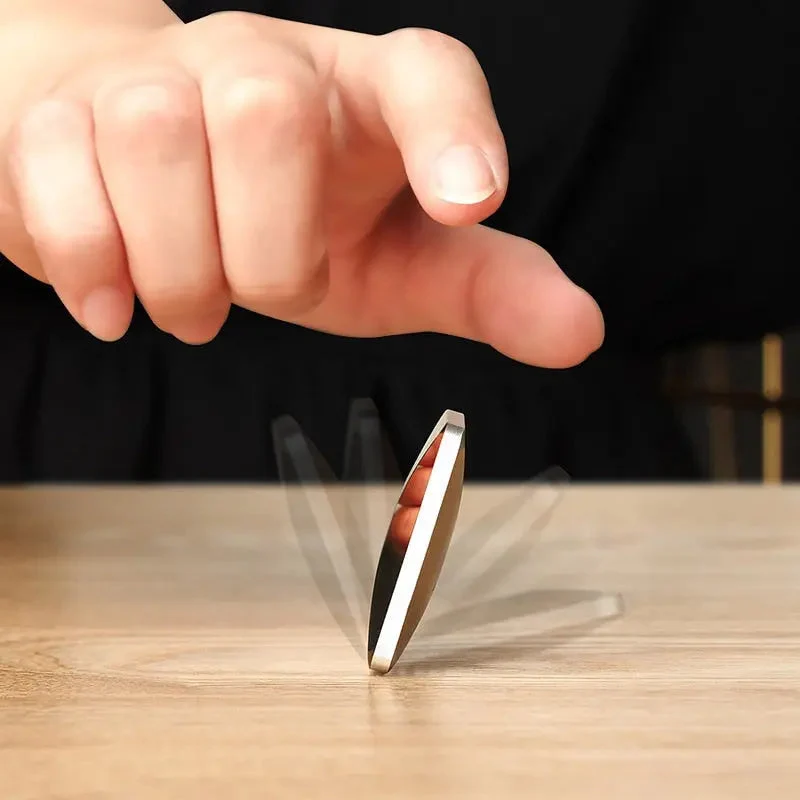 Fidget Flip Speelstuk – Verzwaard Metaal, Soepele Rotatie & Compact Formaat