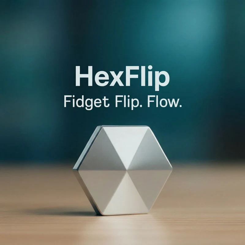 Fidget Flip Speelstuk – Verzwaard Metaal, Soepele Rotatie & Compact Formaat