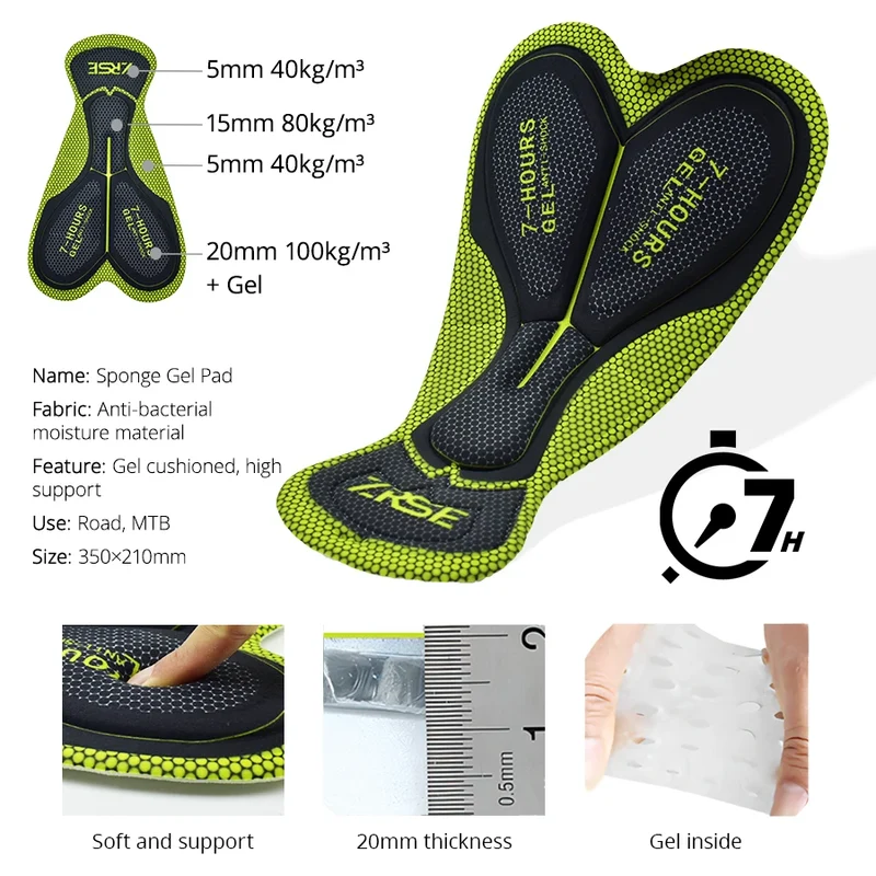 Heren Fietsbroek met Gelpad – Ademend & Elastisch voor Lange Ritten