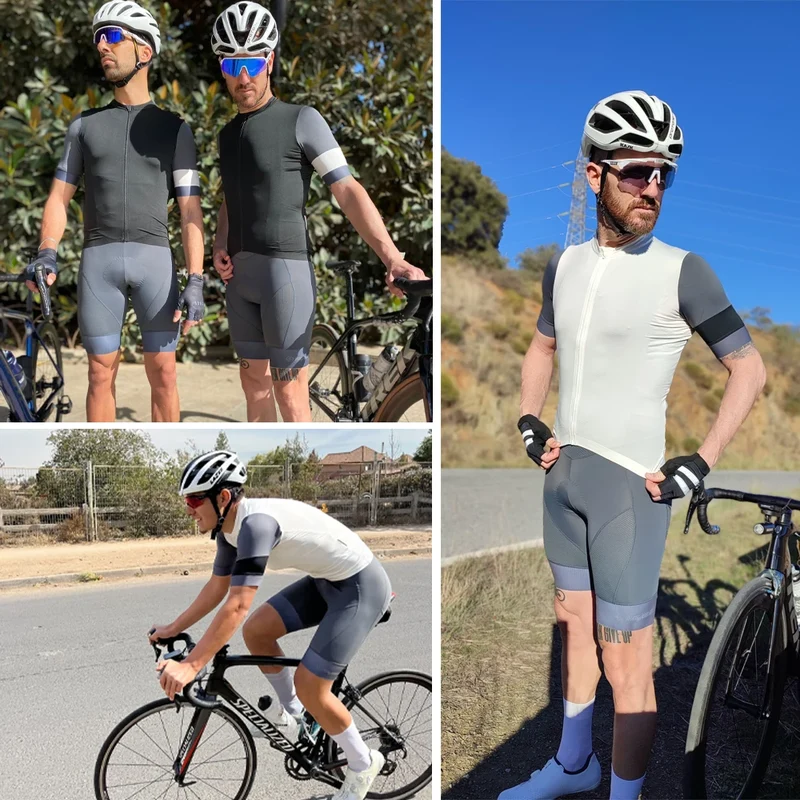 Heren Fietsbroek met Bretels – Ademend Lycra & Mesh Rugpaneel