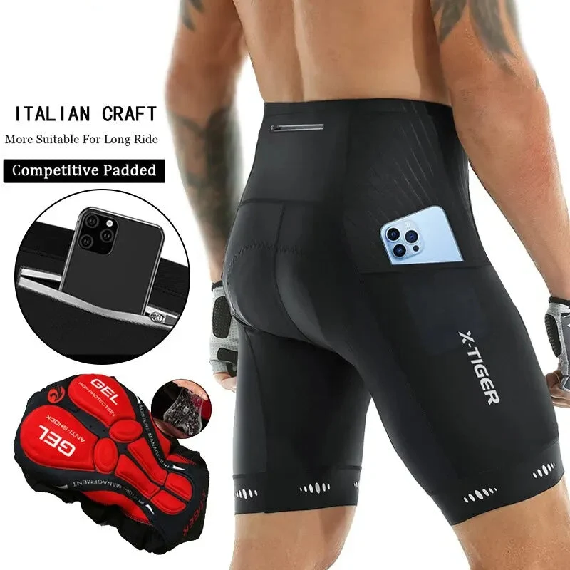 Fietsbroek Heren – 5D Gel Zitkussen & Reflecterende Details
