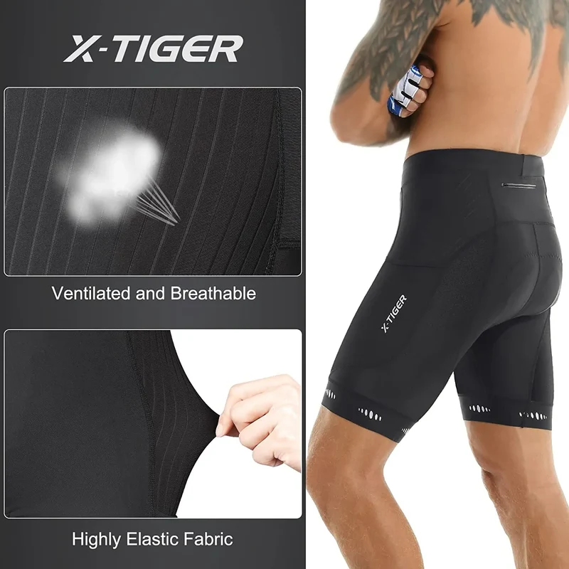 Fietsbroek Heren – 5D Gel Zitkussen & Reflecterende Details
