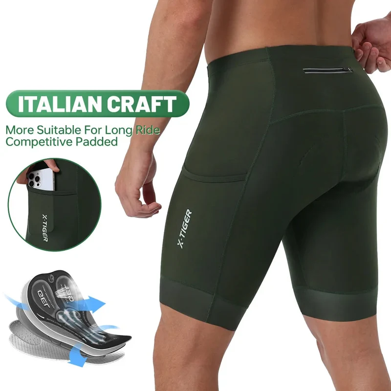 Fietsbroek Heren – 5D Gel Zitkussen & Reflecterende Details