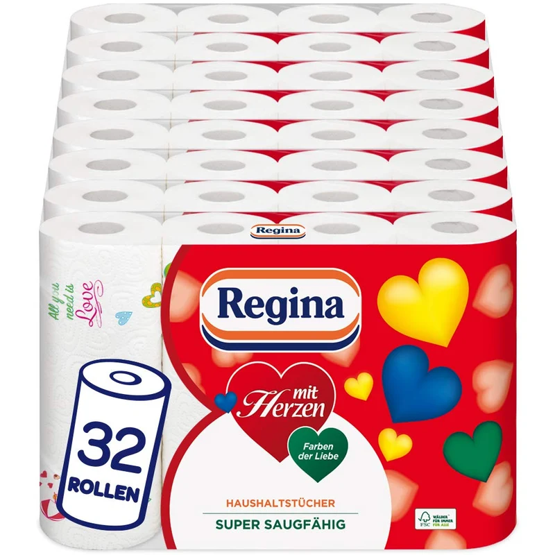 Regina con cuori, asciugam per la casa, 10x3 rot30