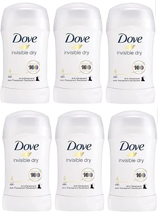 Deo Stick Dove Anti-transpirant, 40 ML, Paket Von 6 Birne E Aloe Vera