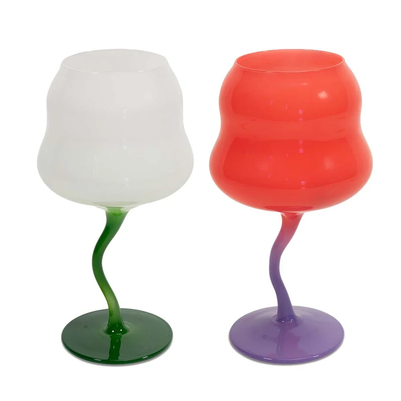 Set 2 calici da cocktail in vetro Multicolor