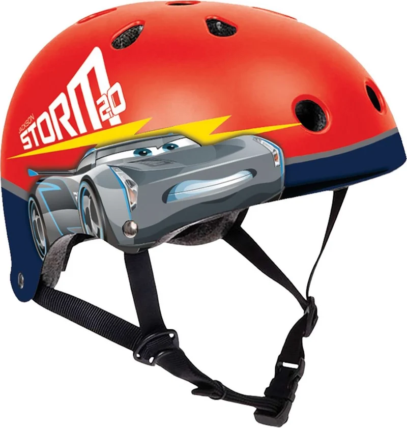 TATAWAY Casco Nut Disney Cars bicicletta con fori di aerazione 53-55 cm 4-8 anni