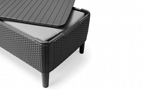 Salotto Keter Salemo Lounge Set Grafite Con Cuscini