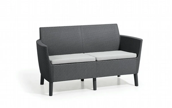 Salotto Keter Salemo Lounge Set Grafite Con Cuscini
