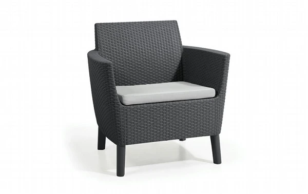 Salotto Keter Salemo Lounge Set Grafite Con Cuscini