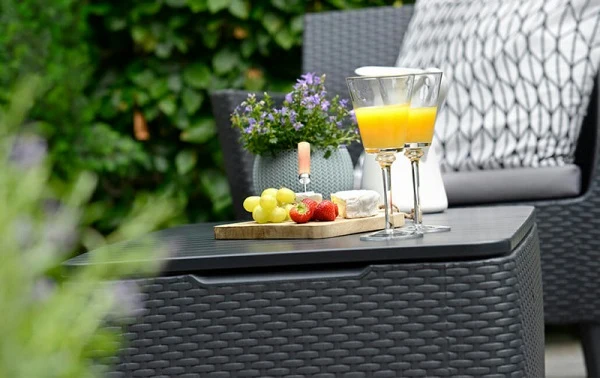 Salotto Keter Salemo Lounge Set Grafite Con Cuscini