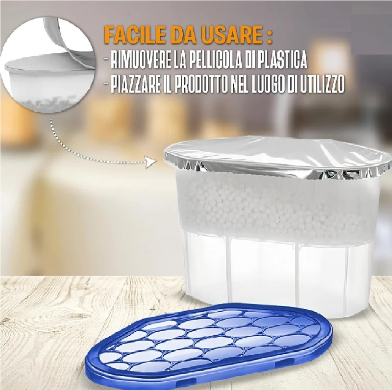6pz Deumidificatore Casa Portatile 500ml contro Muffa Assorbi Umidità Gelsomino