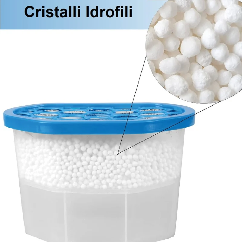 6pezzi Deumidificatore Casa Portatile 500ml contro Muffa Assorbi Umidità Sandalo