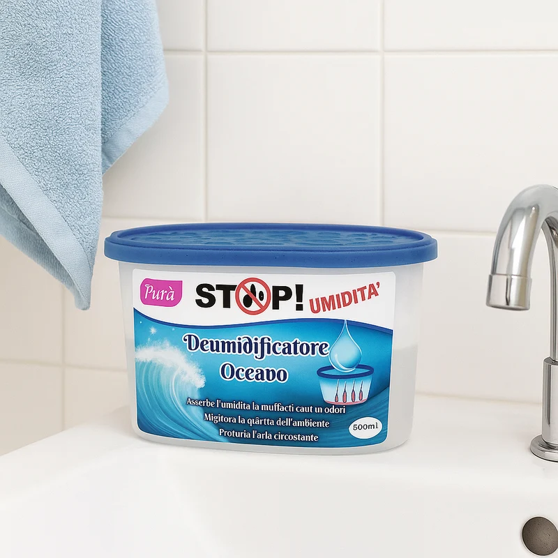 6 pezzi Deumidificatore Casa Portatile 500ml contro Muffa Assorbi Umidità Oceano