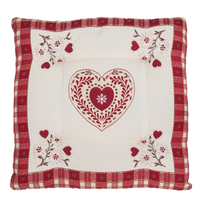 Val Badia Cuscino Sedia Rosso