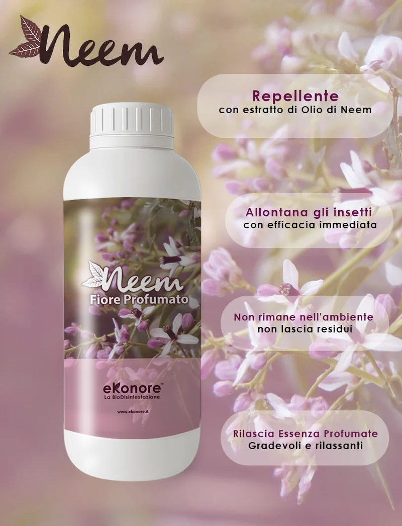 NeemFiore Profumato Olio di Neem Repellente per insetti ad azione rapida