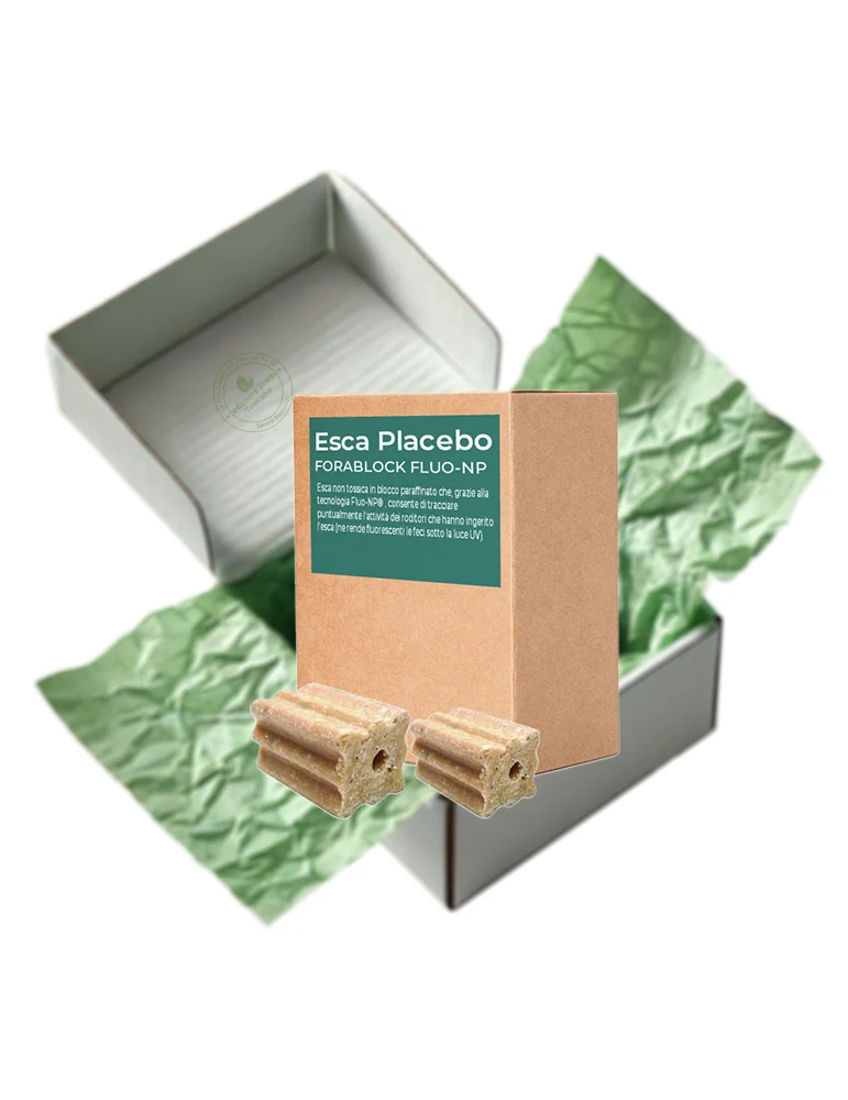 Esca Placebo per Topi Topicida Naturale FORABLOCK FLUO-NP 10 pz.